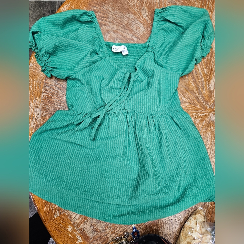 LUNA SKIES GREEN WOMENS TOP
